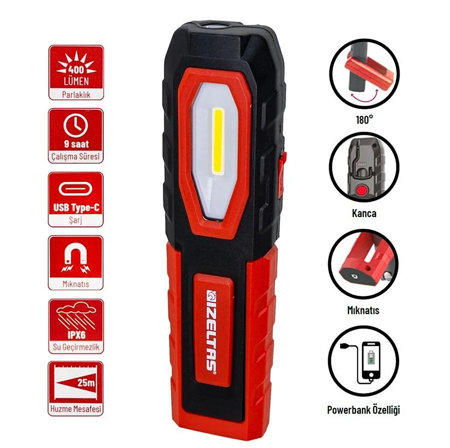 İzeltaş 14000005386 400 LM Cob Led Çalışma Lambası