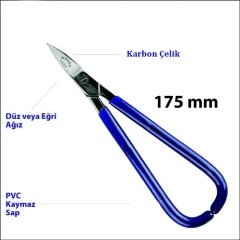 Weber 1492CS Karbon Çelik Düz Kuyumcu Makası 175 mm